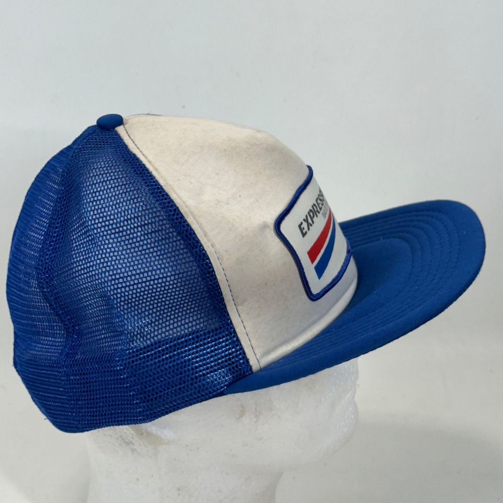 Vintage San Sun Expressway Nationwide Trucker Hat Blue White Snapback Mesh Cap - Picture 5 of 8